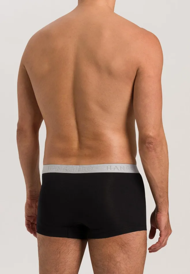 2Pack Cotton Boxer Briefs Black Men HANRO Multipacks