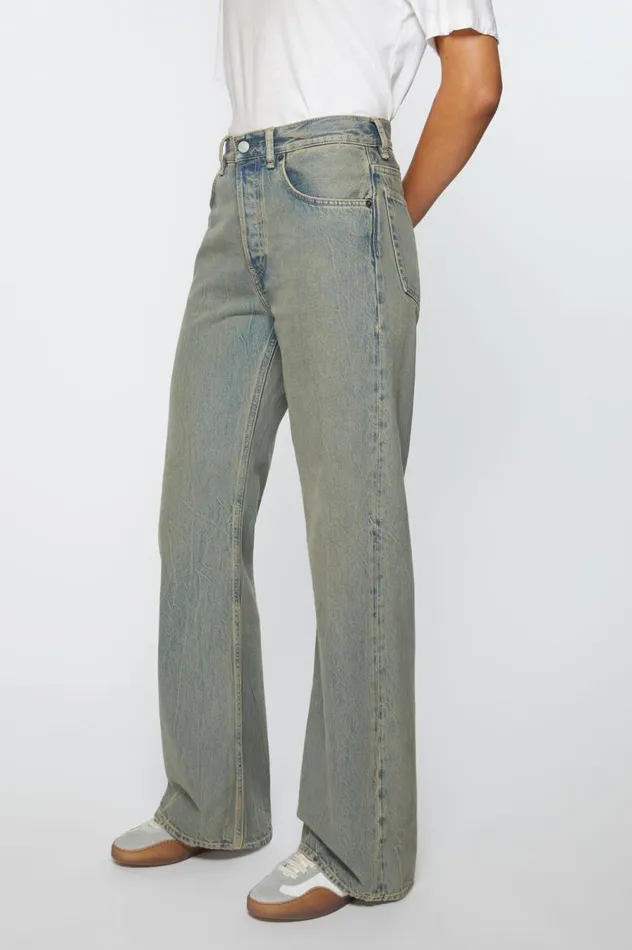 Acne Studios Loose Fit Jeans 8211 2021F Bluebeige Women Jeans