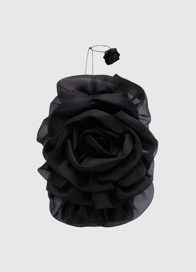 Bloom Rose Mini Dress 8211 Ebony Dresses and Jumpsuits LEO LIN Women