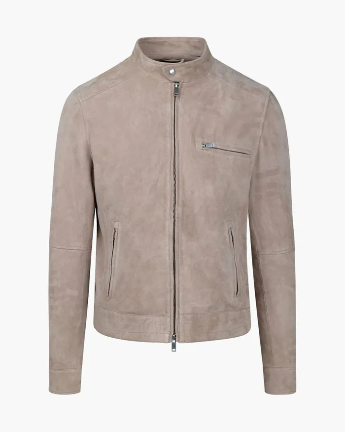 Cruyff Esteban Suede Biker Jacket Crme Men Jackets