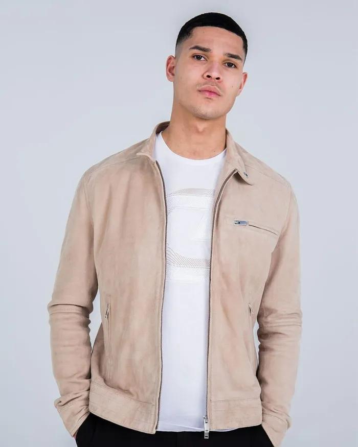 Cruyff Esteban Suede Biker Jacket Crme Men Jackets Cruyff Esteban Suede Biker Jacket Crme Men Jackets