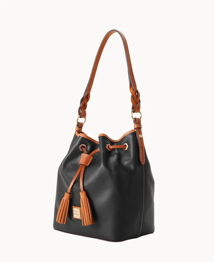 Dooney and Bourke Shoulder Bags Wexford Leather Tasha Drawstring Black 8211 WomenMen Dooney and Bourke Shoulder Bags Wexford Leather Tasha Drawstring Black 8211 WomenMen
