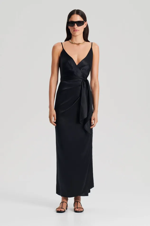 Dresses SILK WRAP DRESS BLACK 8211 Scanlan Theodore Women