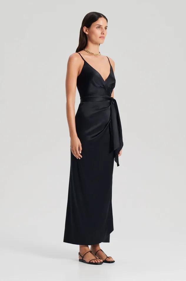 Dresses SILK WRAP DRESS BLACK 8211 Scanlan Theodore Women Dresses SILK WRAP DRESS BLACK 8211 Scanlan Theodore Women