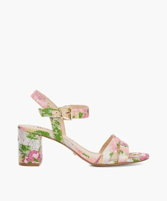 Dune London Block Heeled Sandals Women Merisa Pink BlockHeeled Sandals Pink Fabric