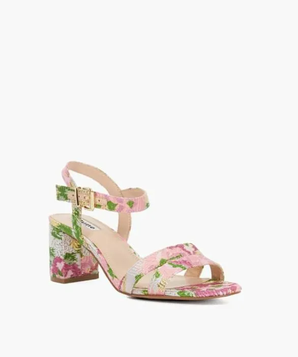 Dune London Block Heeled Sandals Women Merisa Pink BlockHeeled Sandals Pink Fabric