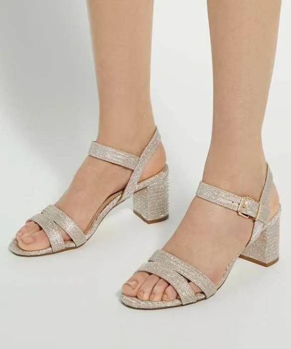 Dune London Block Heeled Sandals Women Merisa Pink BlockHeeled Sandals Pink Fabric