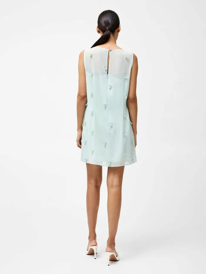 French Connection Cameron Embellished Shift Dress Sea Mist Green Women Dresses