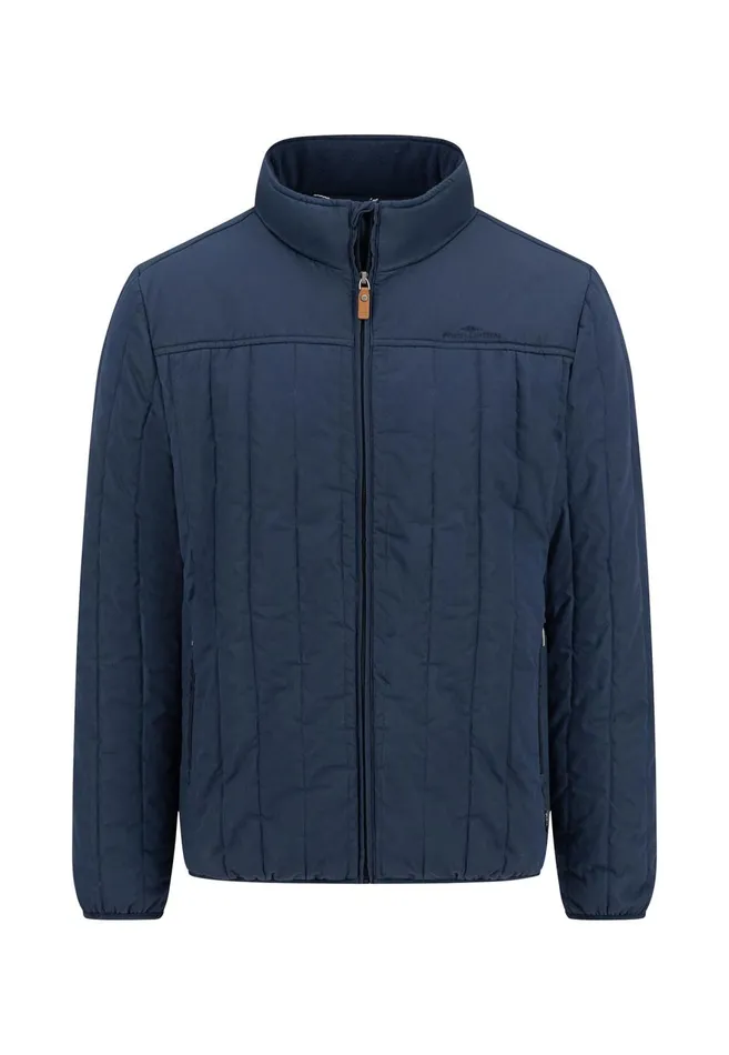 FYNCHHATTON Jacket With A Stand up Collar And Logodail Dark Navy Men Jackets and Coats