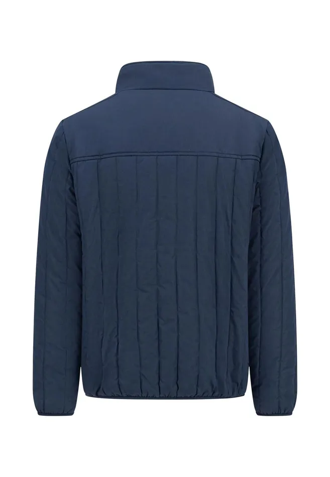 FYNCHHATTON Jacket With A Stand up Collar And Logodail Dark Navy Men Jackets and Coats