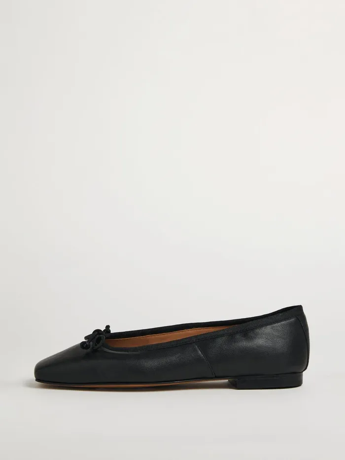Jigsaw Shoes and Sandals Women Chiswick Leather Ballerinas Black