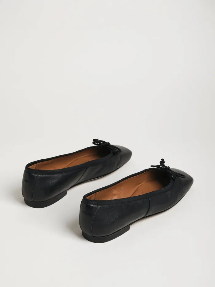 Jigsaw Shoes and Sandals Women Chiswick Leather Ballerinas Black