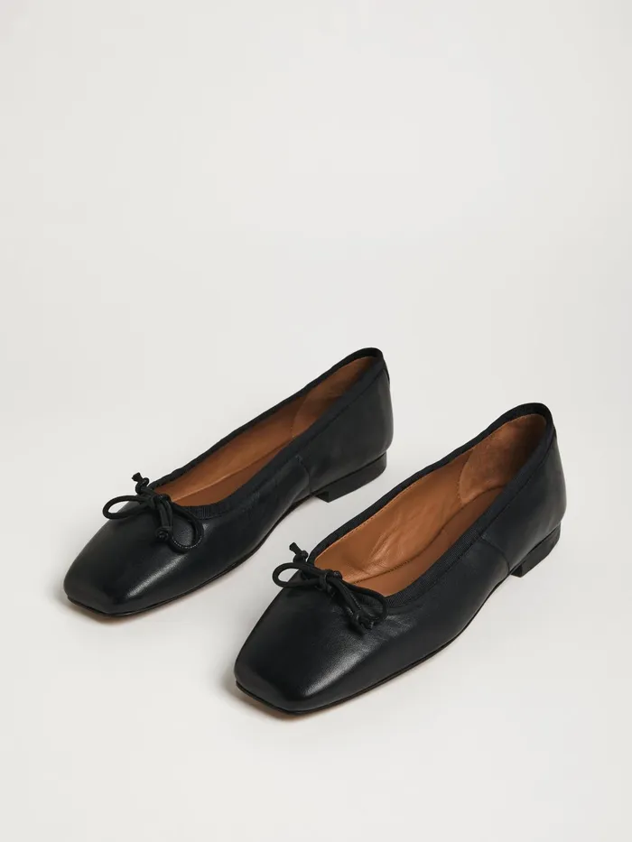 Jigsaw Shoes and Sandals Women Chiswick Leather Ballerinas Black