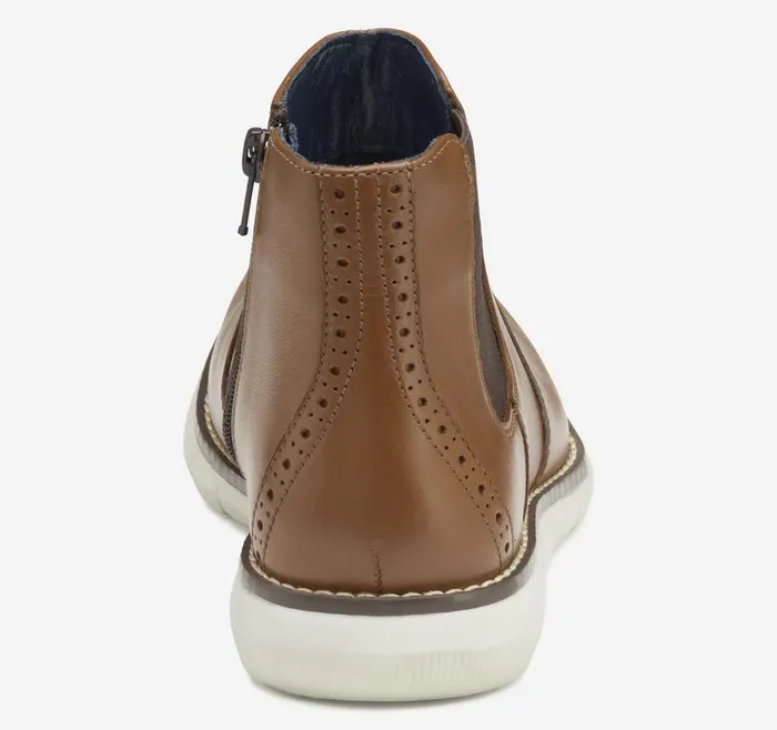 Johnston and Murphy Big Kid Holden Chelsea Boot Tan Full Grain Boys Big Kid