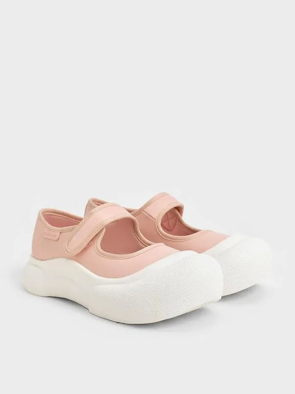 Kids Girls039 TwoTone Mary Jane Sneakers 8211 Light Pink CHARLES and KEITH Shoes Kids Girls039 TwoTone Mary Jane Sneakers 8211 Light Pink CHARLES and KEITH Shoes