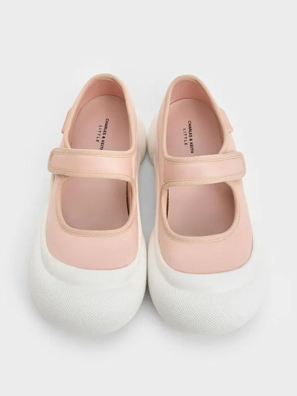 Kids Girls039 TwoTone Mary Jane Sneakers 8211 Light Pink CHARLES and KEITH Shoes Kids Girls039 TwoTone Mary Jane Sneakers 8211 Light Pink CHARLES and KEITH Shoes