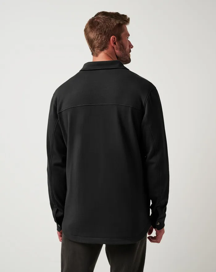 Men ButtonUps TravisMathew CLOUD SHIRT JACKET Black