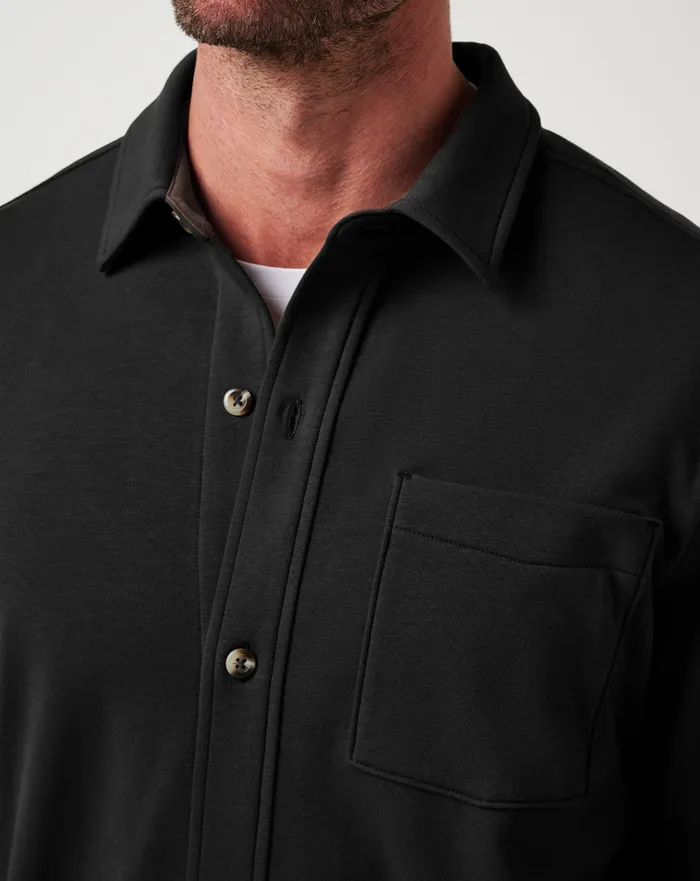 Men ButtonUps TravisMathew CLOUD SHIRT JACKET Black