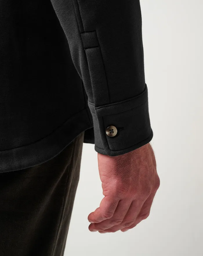 Men ButtonUps TravisMathew CLOUD SHIRT JACKET Black