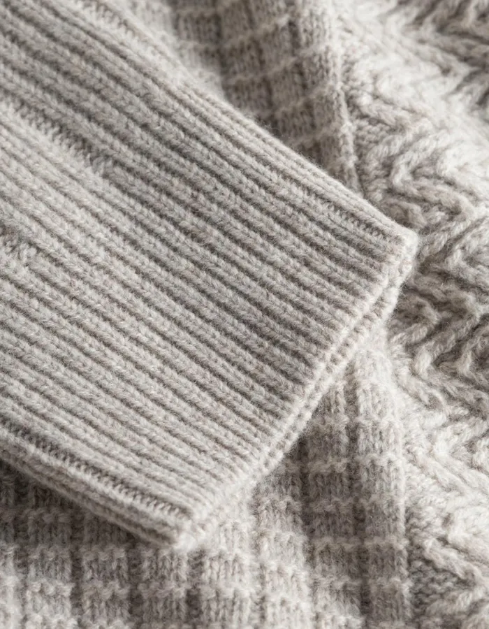 Men Fernando Roundneck 8211 Oatmeal Mlange Les Deux Knitwear