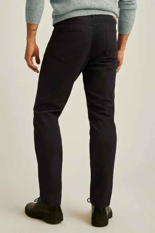 Men Italian Brushed 5Pocket Pants Jet Black Bonobos Jeans