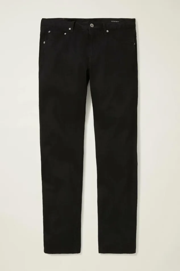 Men Italian Brushed 5Pocket Pants Jet Black Bonobos Jeans