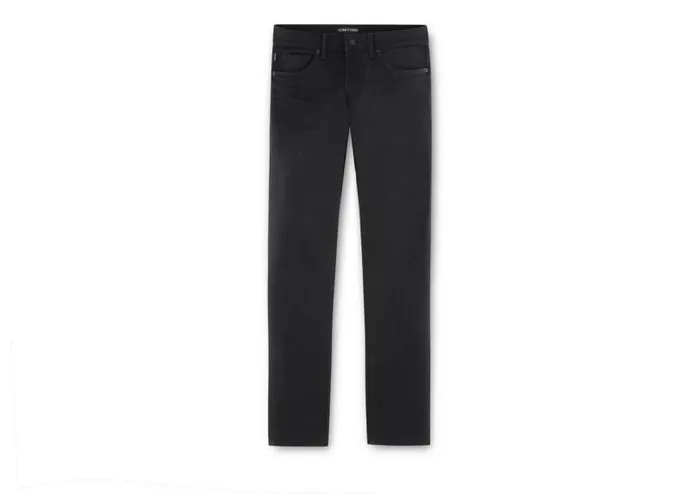Men Jeans Tom Ford Slim Fit Selvedge Jeans Black