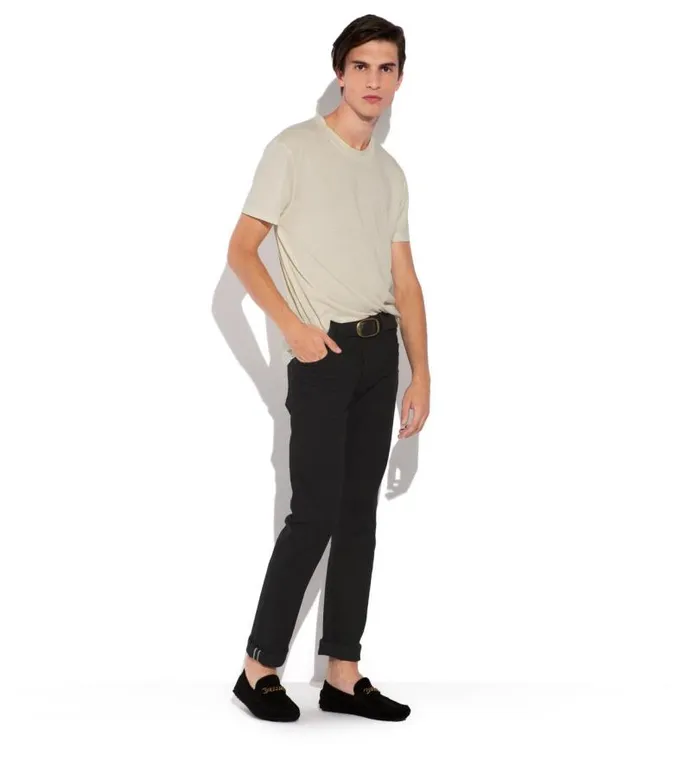 Men Jeans Tom Ford Slim Fit Selvedge Jeans Black