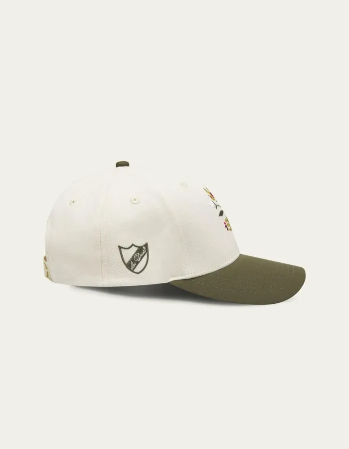 Men Les Deux Flower Baseball Cap 8211 IvoryOlive Night Les Deux CapsHats