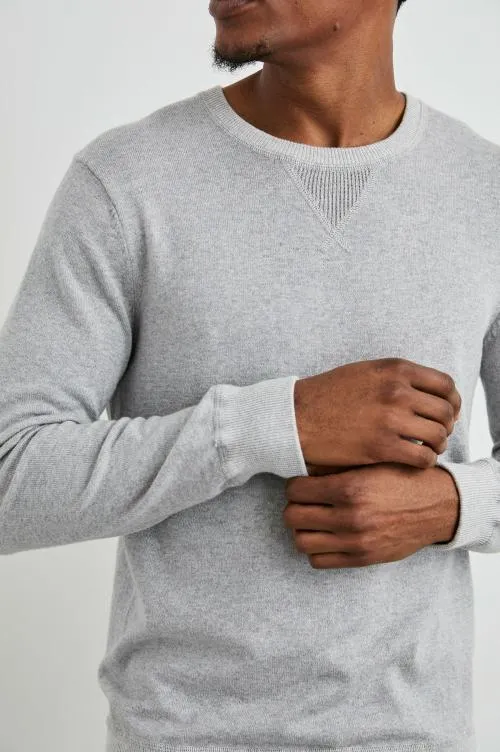 Men Rails Sweaters Burns Sweater Grey Heather Men Rails Sweaters Burns Sweater Grey Heather