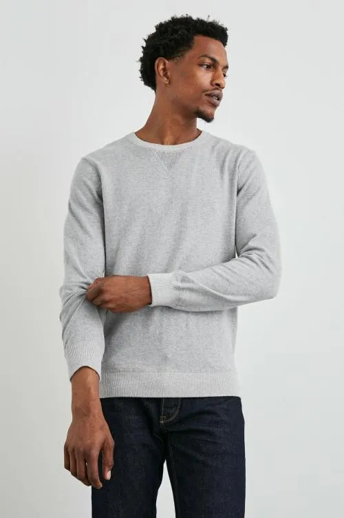 Men Rails Sweaters Burns Sweater Grey Heather Men Rails Sweaters Burns Sweater Grey Heather