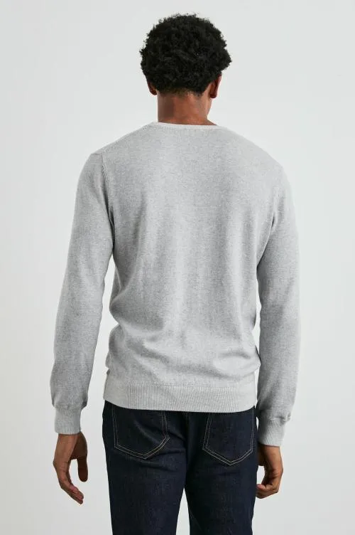 Men Rails Sweaters Burns Sweater Grey Heather Men Rails Sweaters Burns Sweater Grey Heather