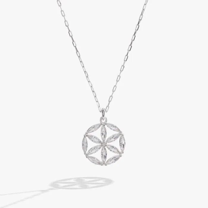 Necklaces Women Alex And Ani Faith And Family Rosette Pendant Necklace Silver