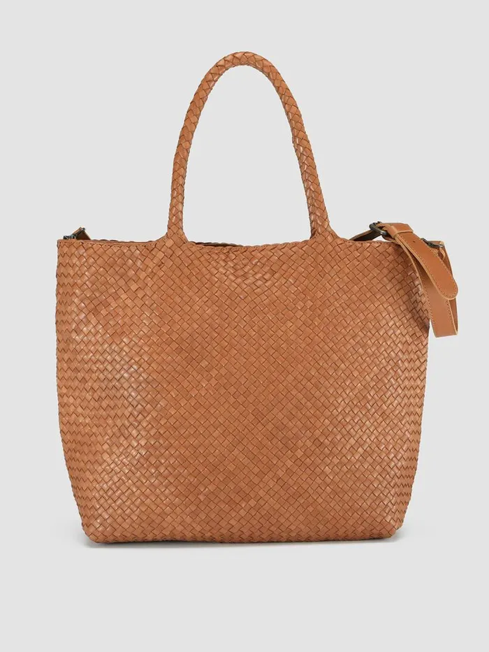 Officine Creative Bags OC CLASS 35 Rhum Brown Leather Tote Bag 8211 Women
