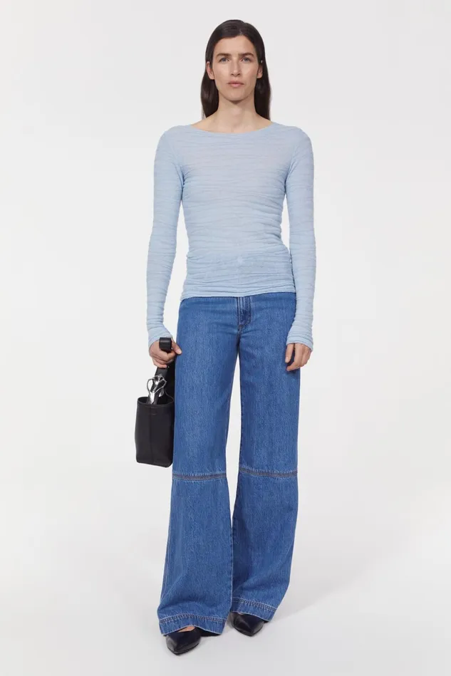 Simony Knitted Sweater Fog Blue Women Rodebjer Knitwear