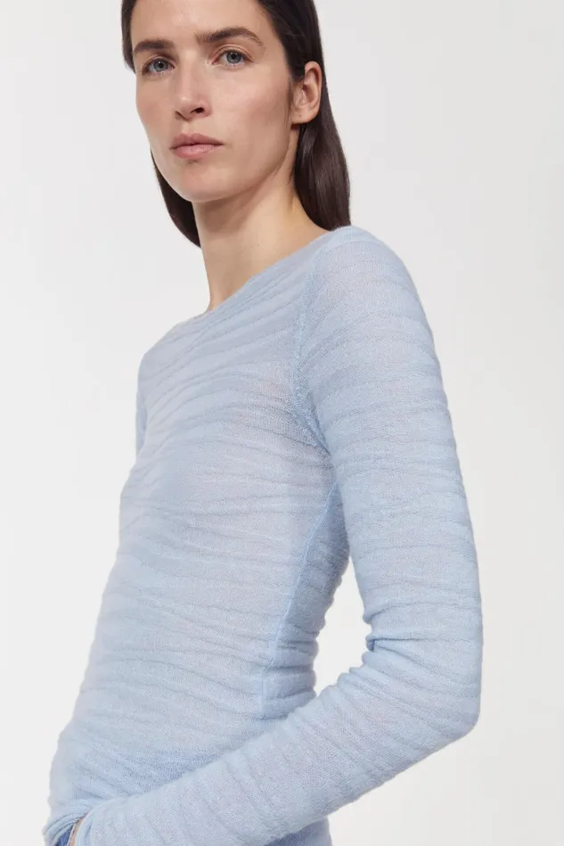 Simony Knitted Sweater Fog Blue Women Rodebjer Knitwear