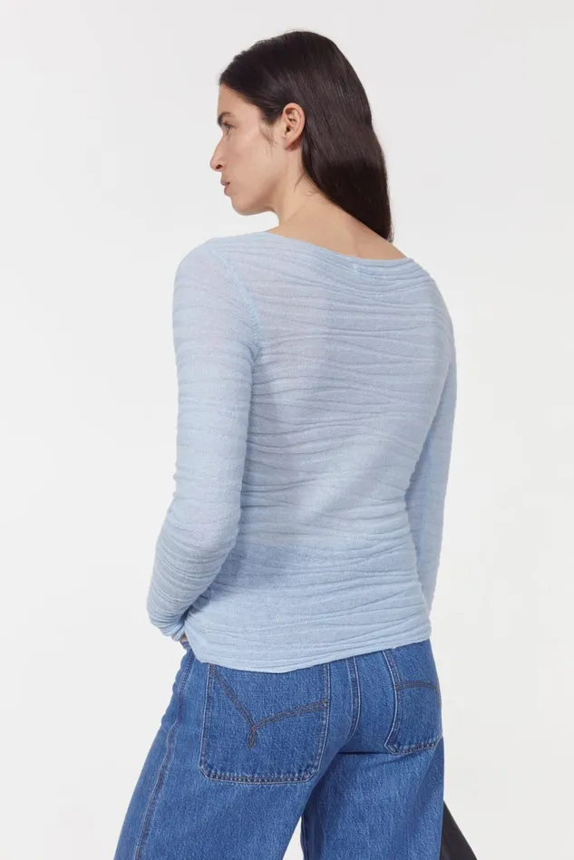 Simony Knitted Sweater Fog Blue Women Rodebjer Knitwear