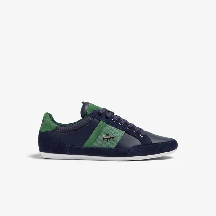 Sneakers Men Lacoste Men039s Chaymon Leather Sneakers Navygreen 2s3