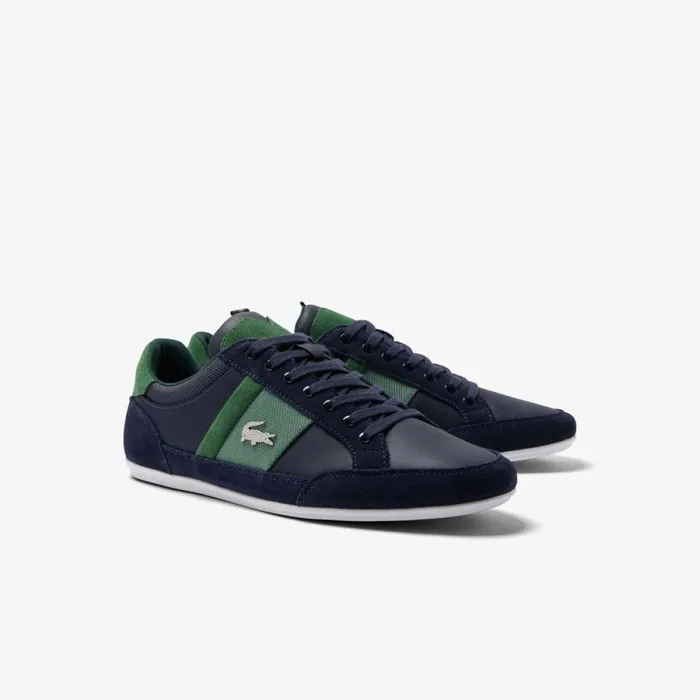 Sneakers Men Lacoste Men039s Chaymon Leather Sneakers Navygreen 2s3