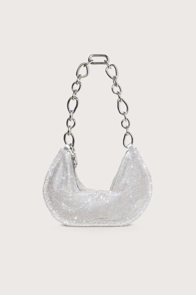 Women Cult Gaia Shoulder Bags ESTRELLA MINI SHOULDER BAG 8211 CLEAR RHINESTONE