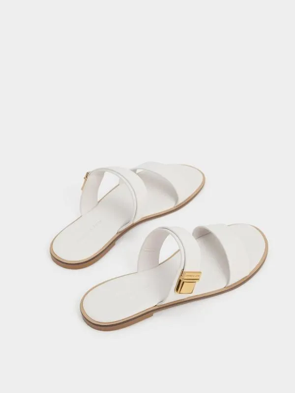 Women Dove DoubleStrap Sandals 8211 Chalk CHARLES and KEITH Sandals