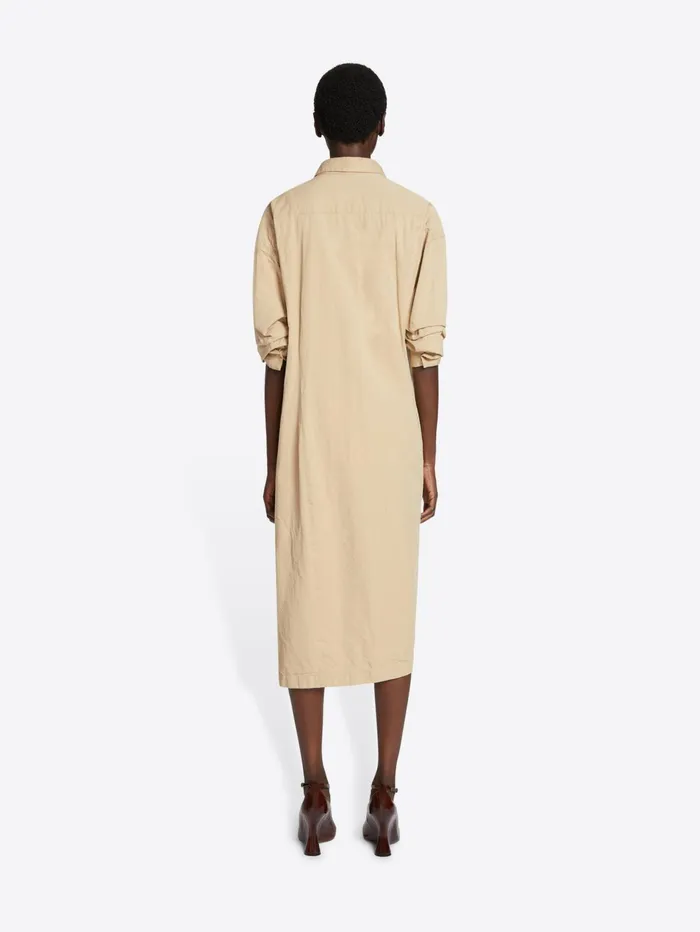 Women Dries Van Noten Dresses Draped Cotton Dress