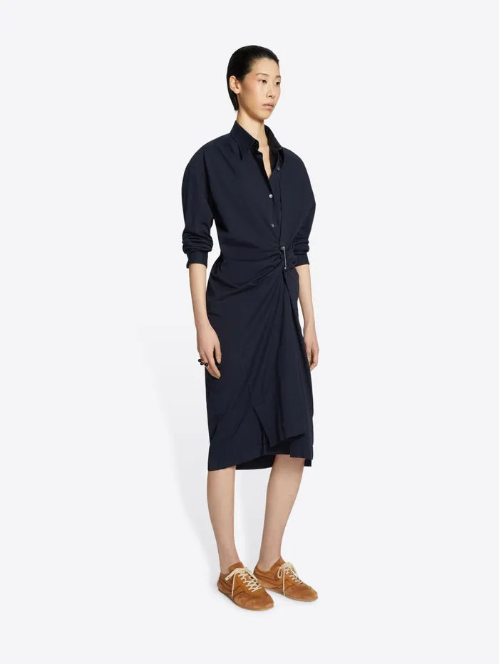 Women Dries Van Noten Dresses Draped Cotton Dress