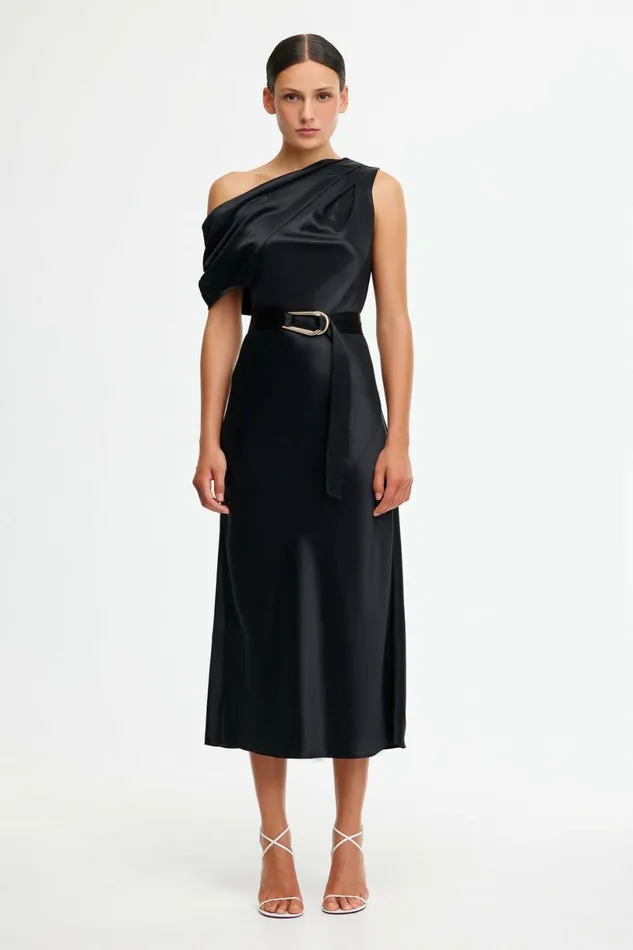 Women ELLISON MIDI DRESS Black Acler Sale