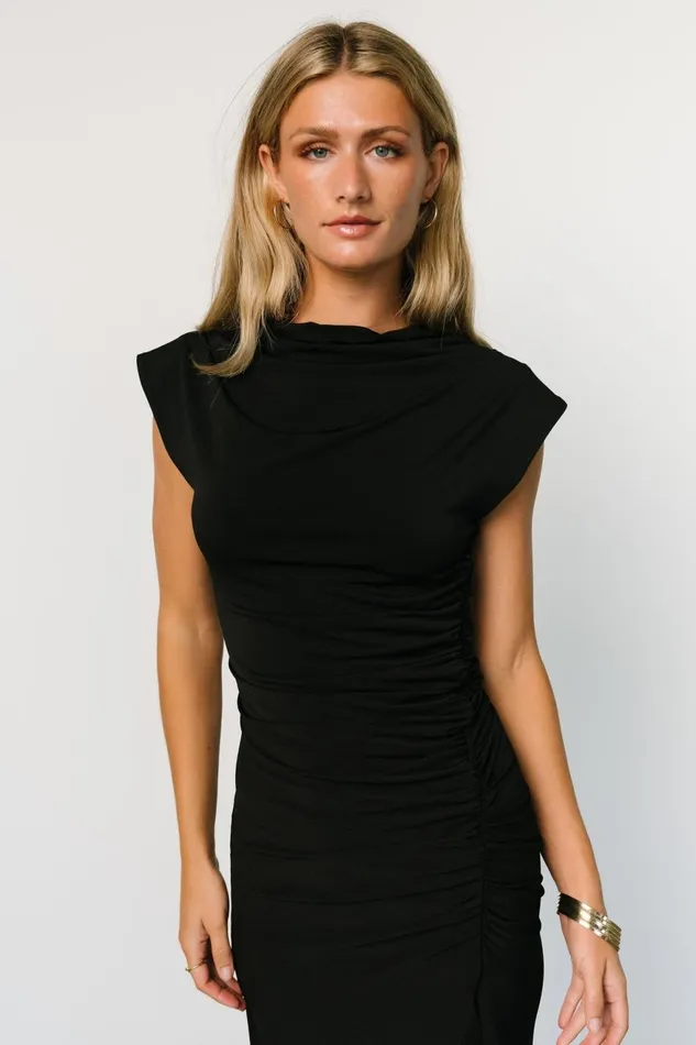 Women Maxi Dresses Baltic Born Sasha Ruched Maxi Dress Black