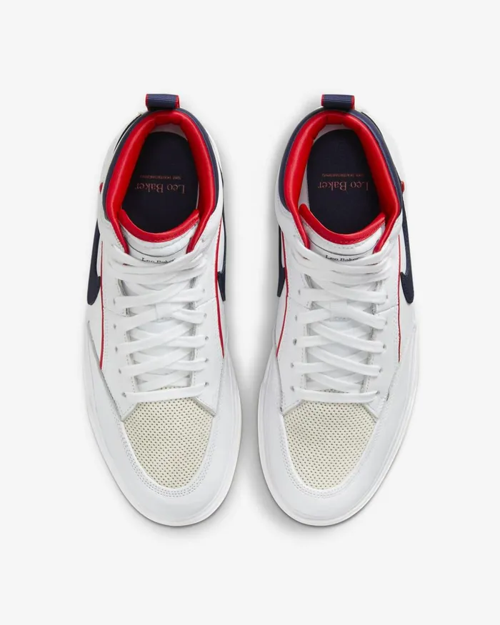 WomenMen Nike All Shoes SB React Leo Premium Whiteuniversity Redwhitemidnight Navy