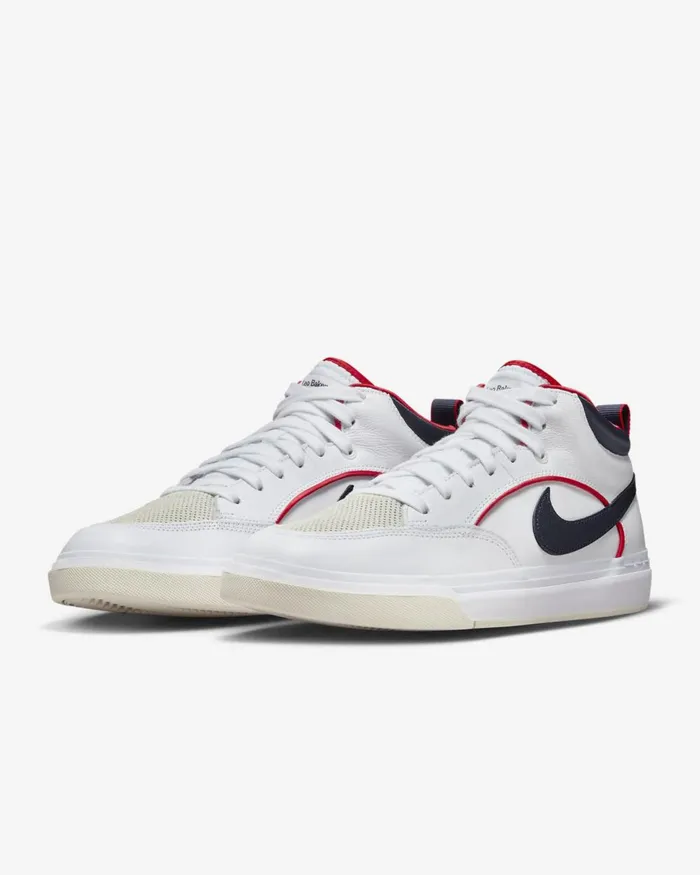 WomenMen Nike All Shoes SB React Leo Premium Whiteuniversity Redwhitemidnight Navy