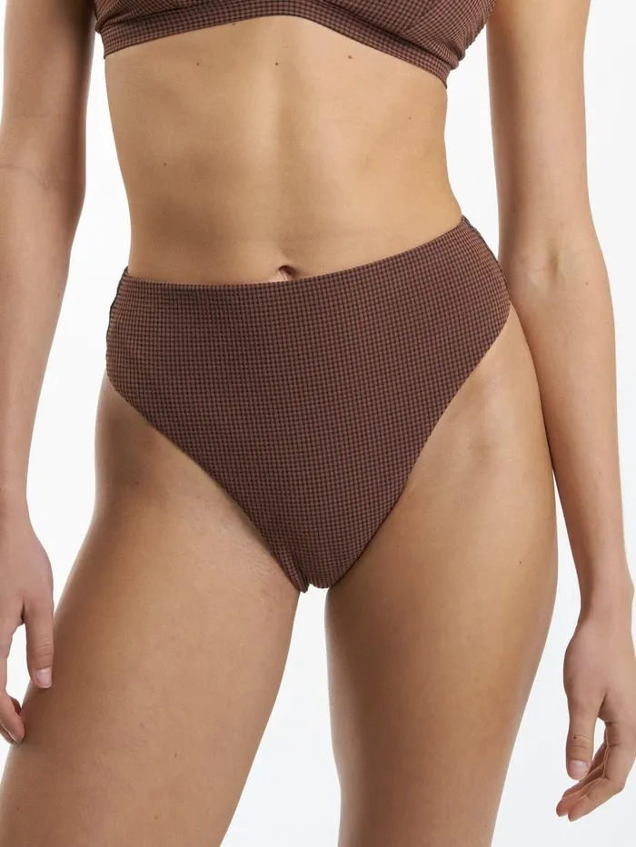 Womens Nano 90s High Cut Bikini Bottom Midnight Blue Thrills Swim