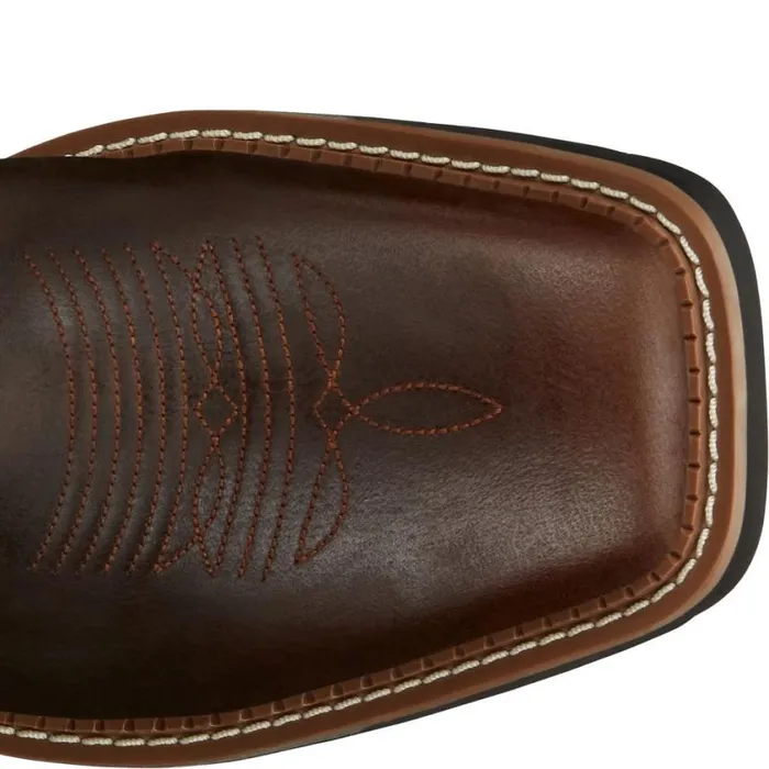 Work Men Justin Boots Bolt 11034 Sqaure Toe Waterproof Work Boot Tan