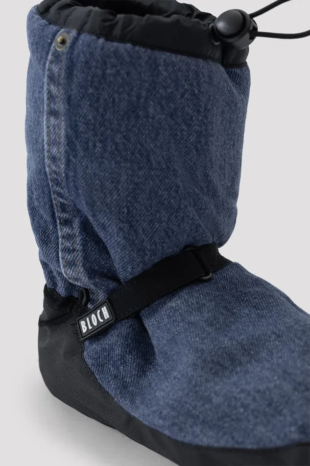 Adult Adult Denim MultiFunction Warm Up Booties Blue Denim Mens Bloch